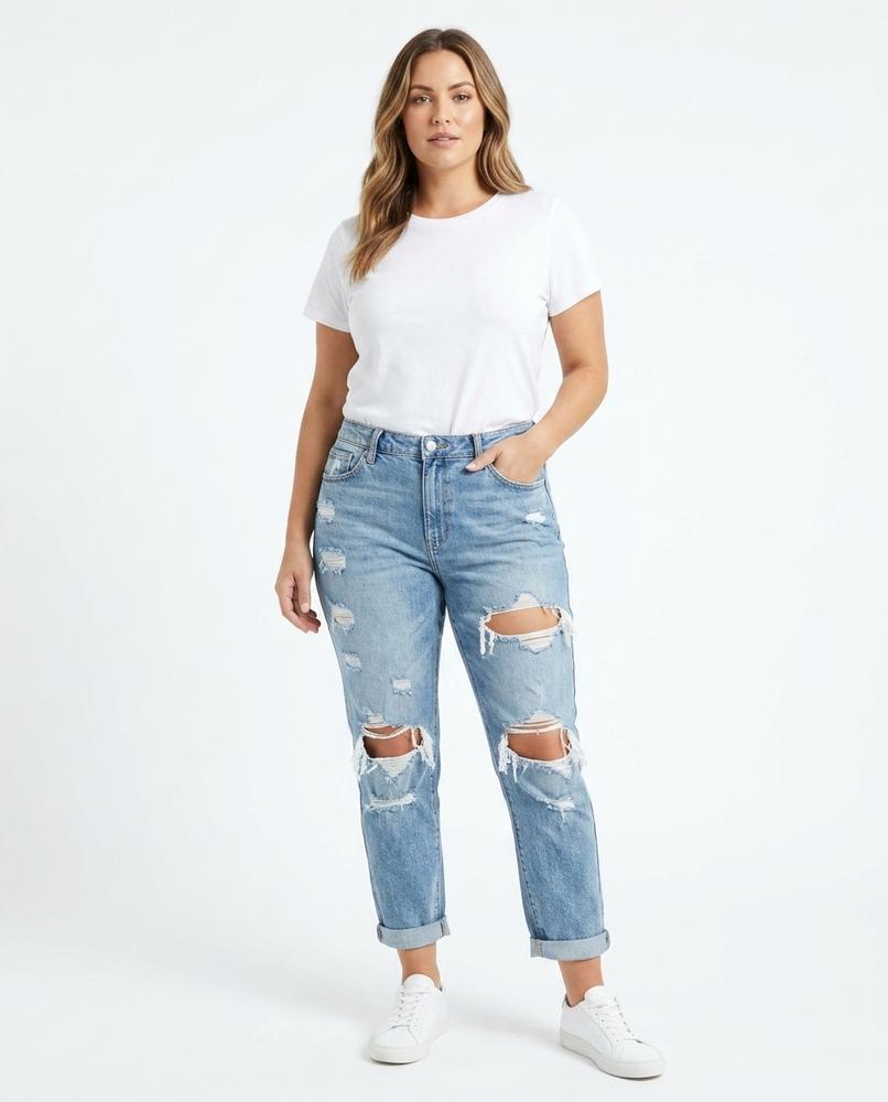 Heidi-Outlet - Maram | Ripped High-Waist Pants Women