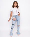 Heidi-Outlet - Ninor | Embroidered Flared Pants Women