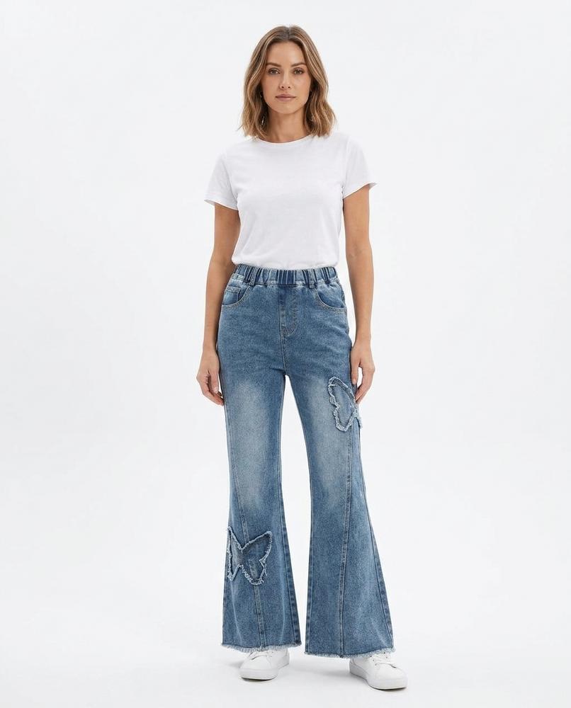 Heidi-Outlet - Vimel | Flared Patched Pants Women