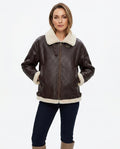 Heidi-Outlet - Yomon | Shearling-Lined Textured Jacket Women