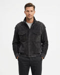 Heidi-Outlet - Lemar | Suede-Effect Stand-Collar Jacket Men