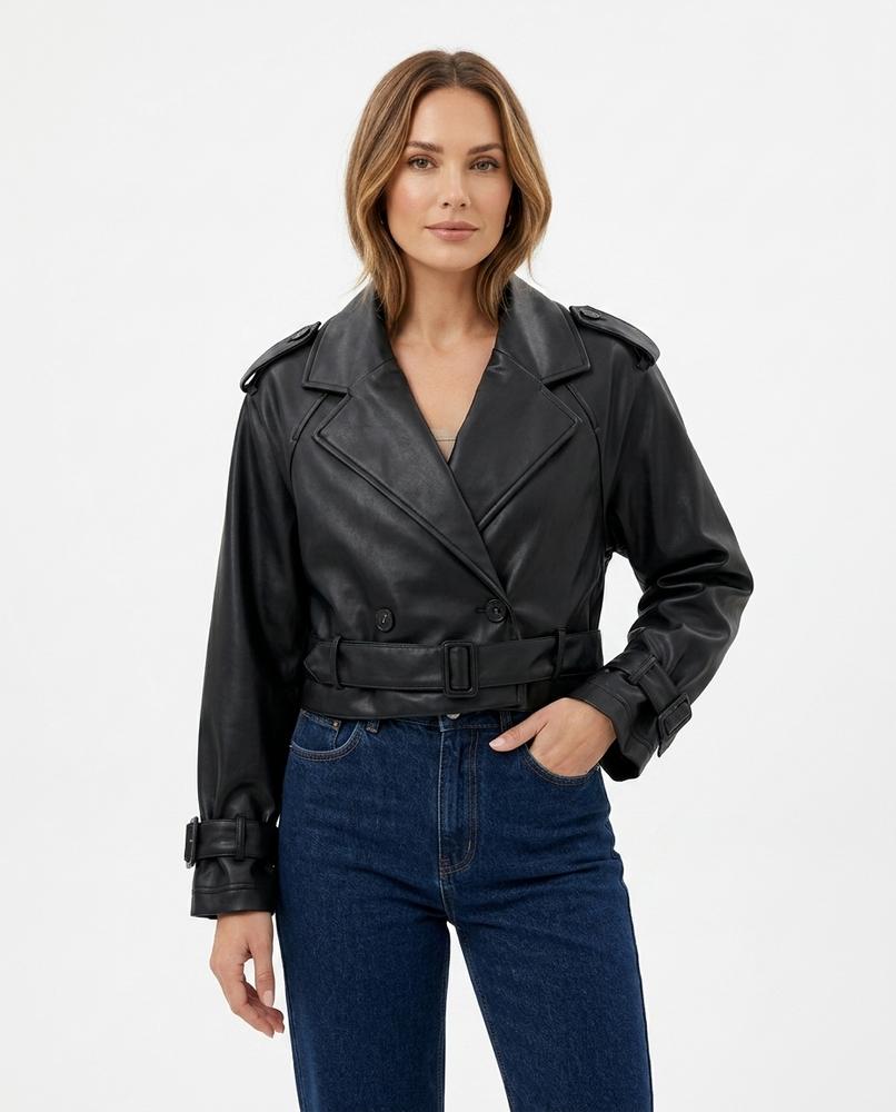 Heidi-Outlet - Dazan | Belted Cropped Jacket Women
