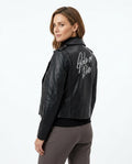 Heidi-Outlet - Nesin | Asymmetrical Embroidered Leather Jacket Women