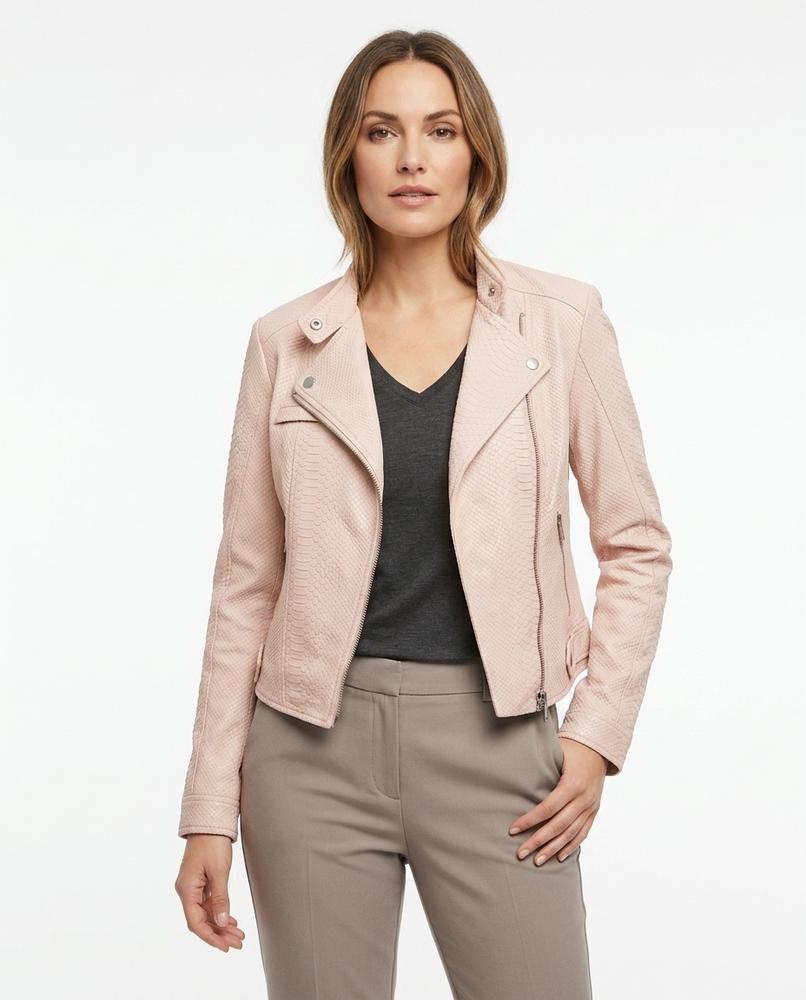 Heidi-Outlet - Senor | Faux Leather Fitted Leather Jacket Women