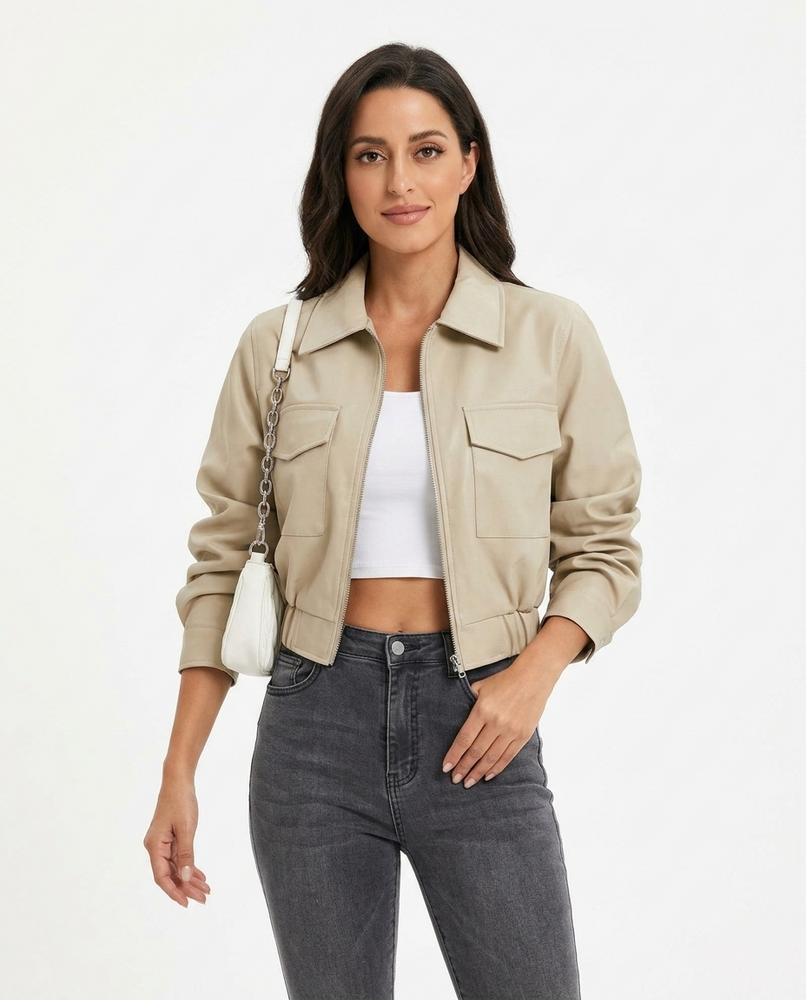 Heidi-Outlet - Vasan | Cropped Zip-Up Jacket Women