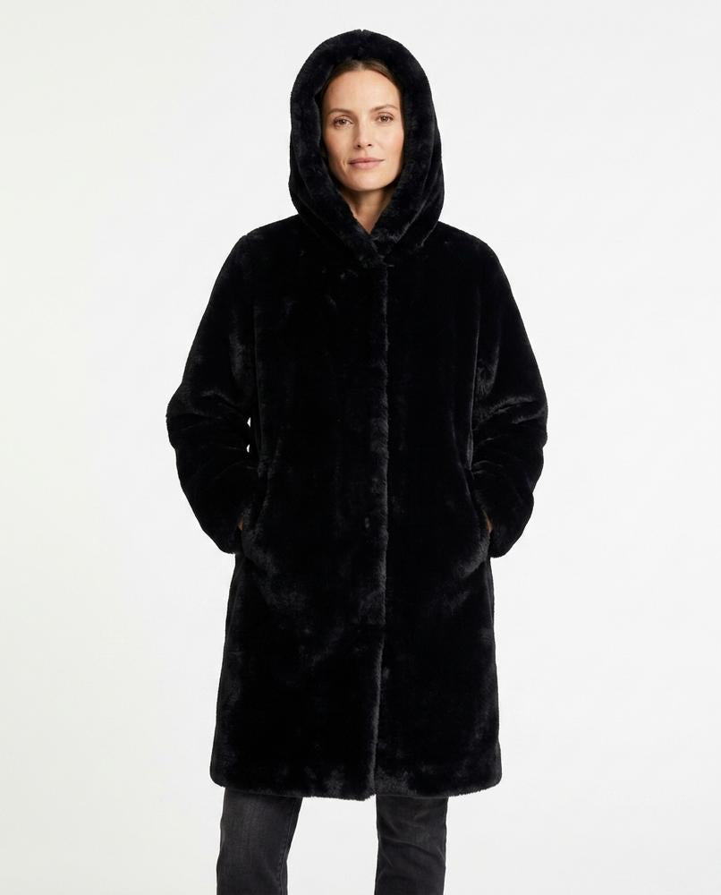 Heidi-Outlet - Mivar | Hooded Faux Fur Coat Women