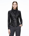 Heidi-Outlet - Kamor | Asymmetrical Tailored Leather Jacket Women