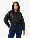 Heidi-Outlet - Ladan | Cropped Collared Leather Jacket Women