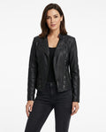 Heidi-Outlet - Mimor | Fitted Asymmetrical Leather Jacket Women