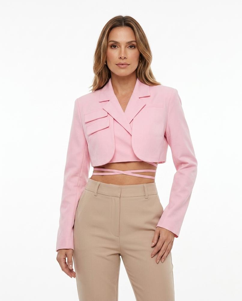 Heidi-Outlet - Manav | Cropped Wrap Blazer Women