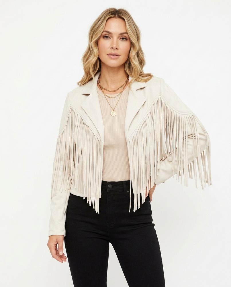 Heidi-Outlet - Yoran | Fringed Open-Front Jacket Women