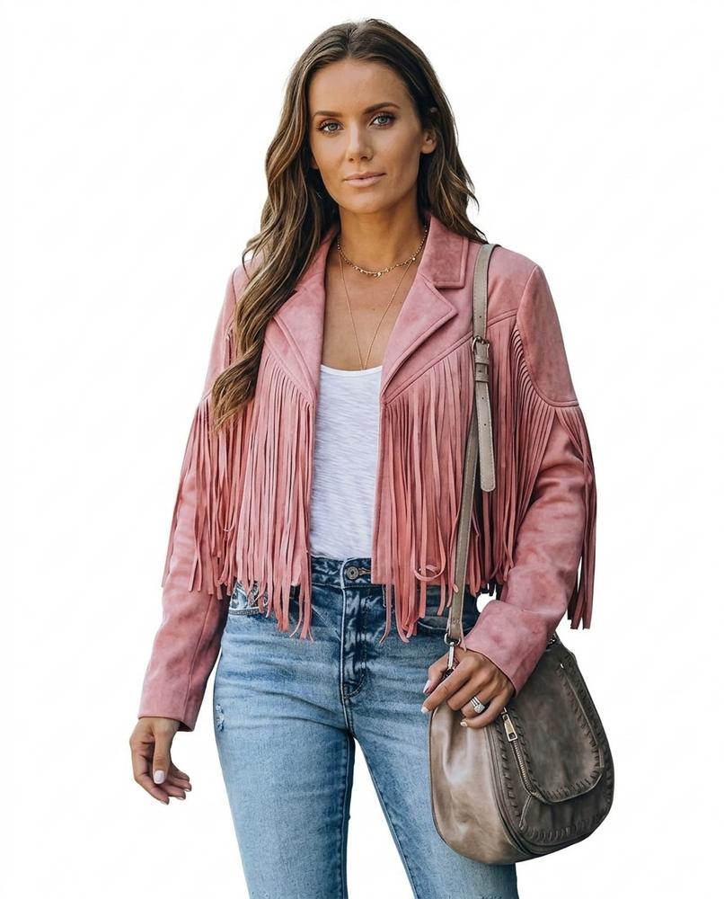 Heidi-Outlet - Yoran | Fringed Open-Front Jacket Women