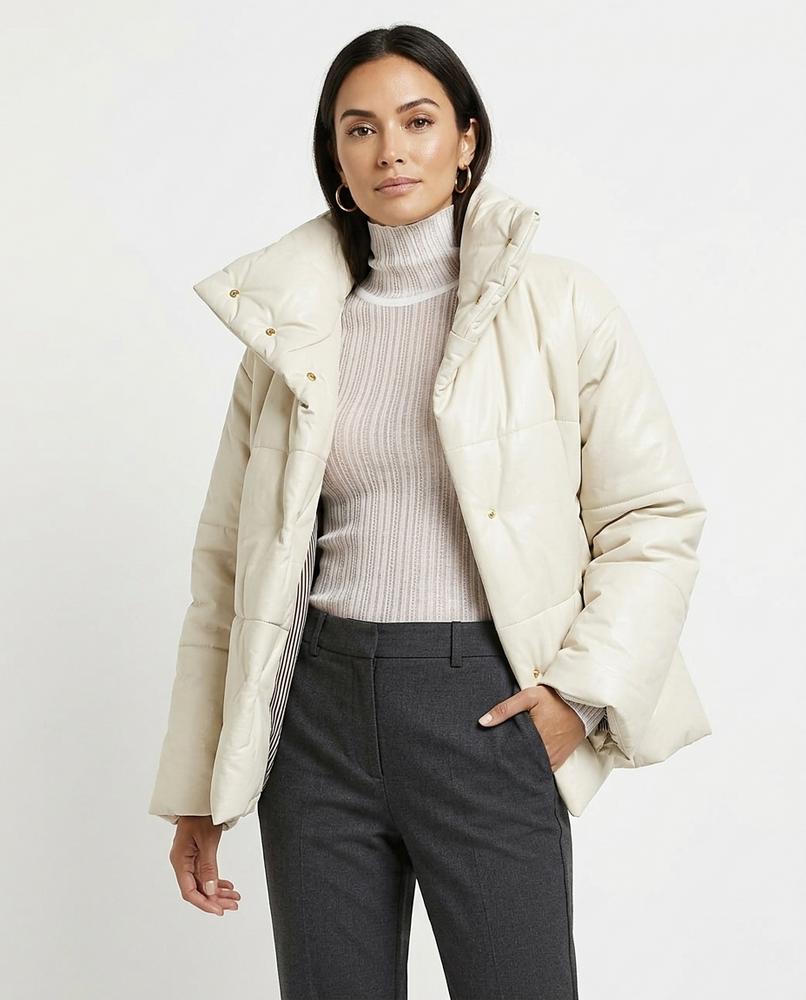 Heidi-Outlet - Casin | Faux-Leather Quilted Jacket Women