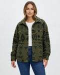 Heidi-Outlet - Zedan | Sherpa Patterned Jacket Women