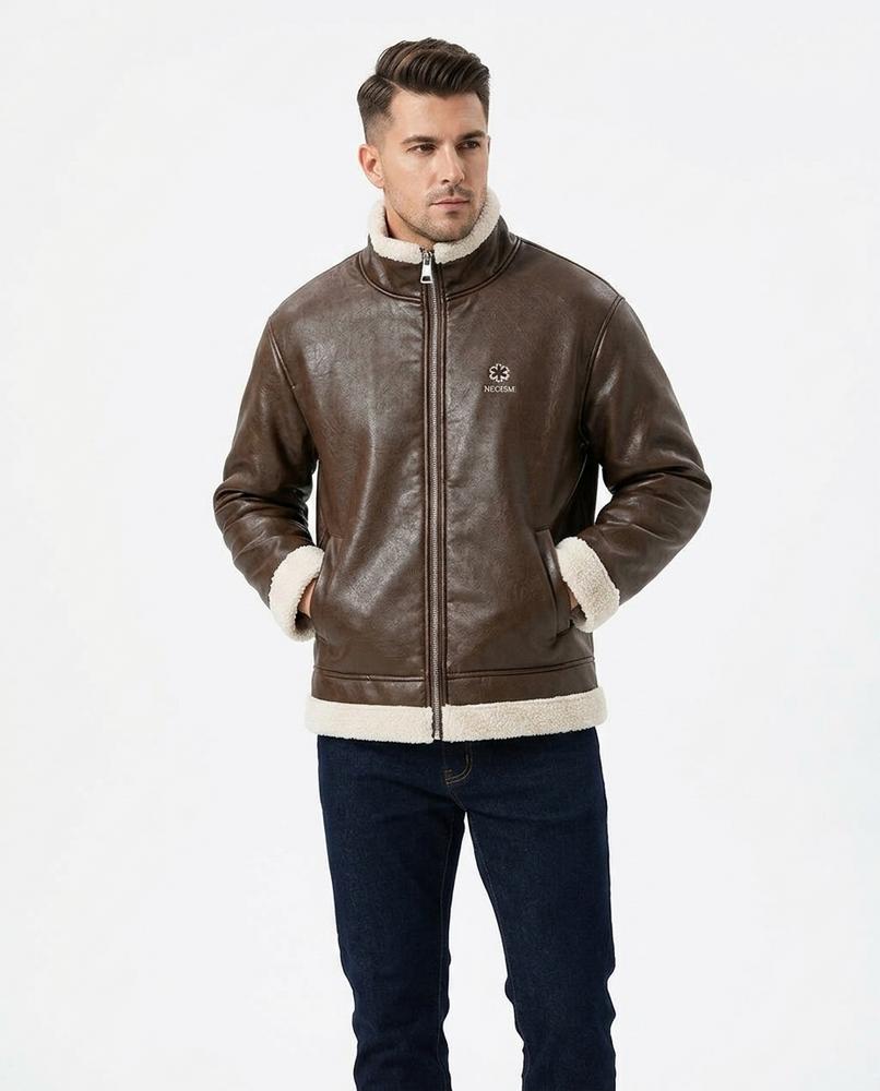 Heidi-Outlet - Kenor | Shearling-Lined Zip-Up Jacket Men