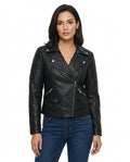 Heidi-Outlet - Talom | Asymmetrical Quilted Leather Jacket Women