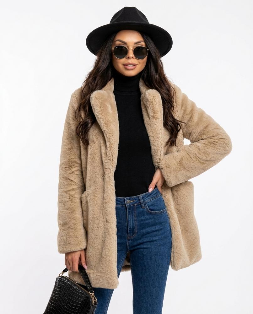 Heidi-Outlet - Nivan | Plush Open-Front Coat Women