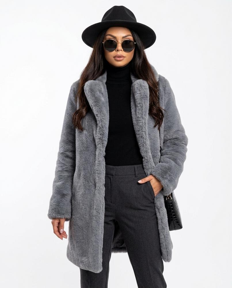 Heidi-Outlet - Nivan | Plush Open-Front Coat Women