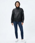 Heidi-Outlet - Lover | Asymmetrical Faux-Leather Jacket Women