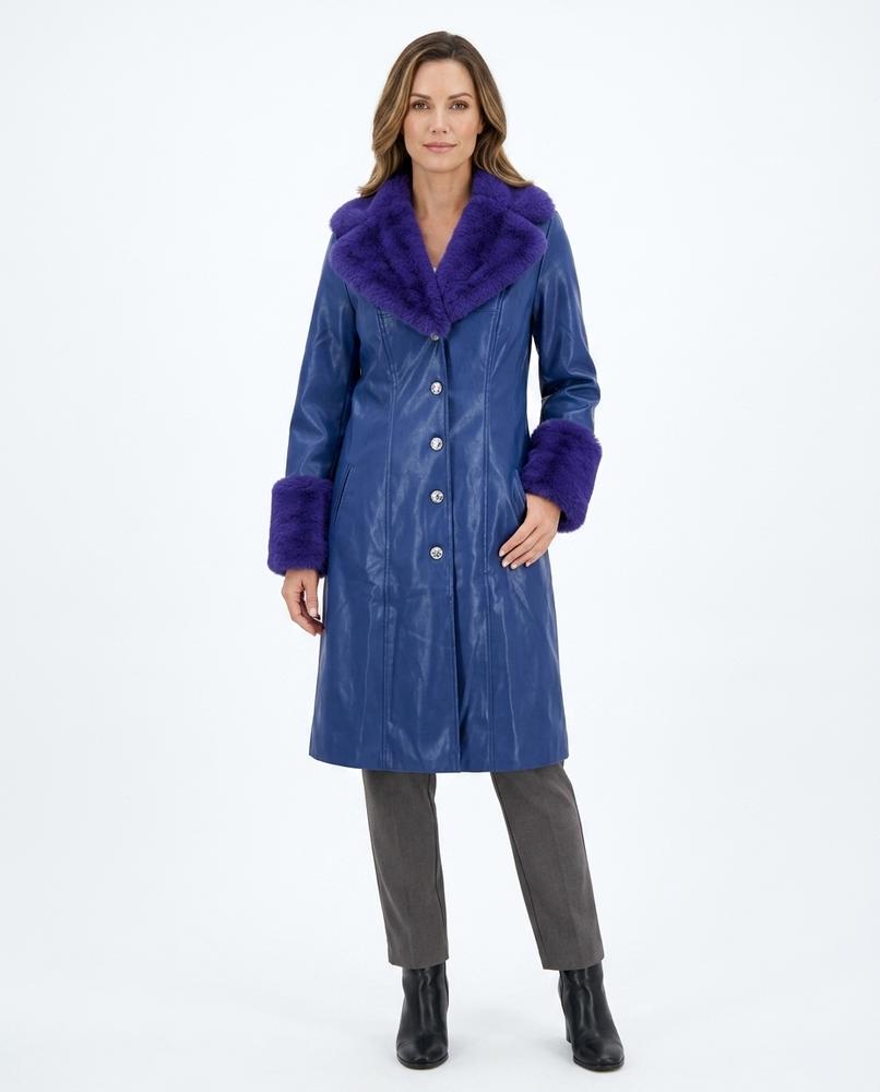 Heidi-Outlet - Miron | Faux-Fur Trimmed Button-Front Coat Women