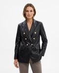 Heidi-Outlet - Elran | Double-Breasted Faux Leather Blazer Women