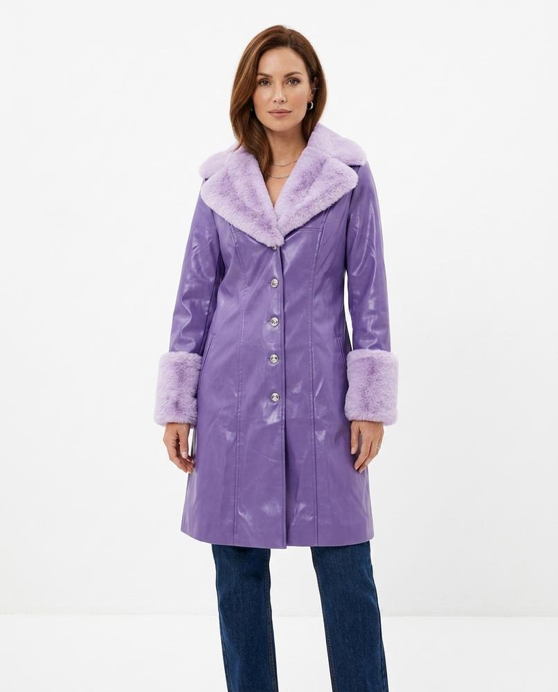 Heidi-Outlet - Miron | Faux-Fur Trimmed Button-Front Coat Women