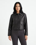 Heidi-Outlet - Semin | Faux Leather Cropped Jacket Women