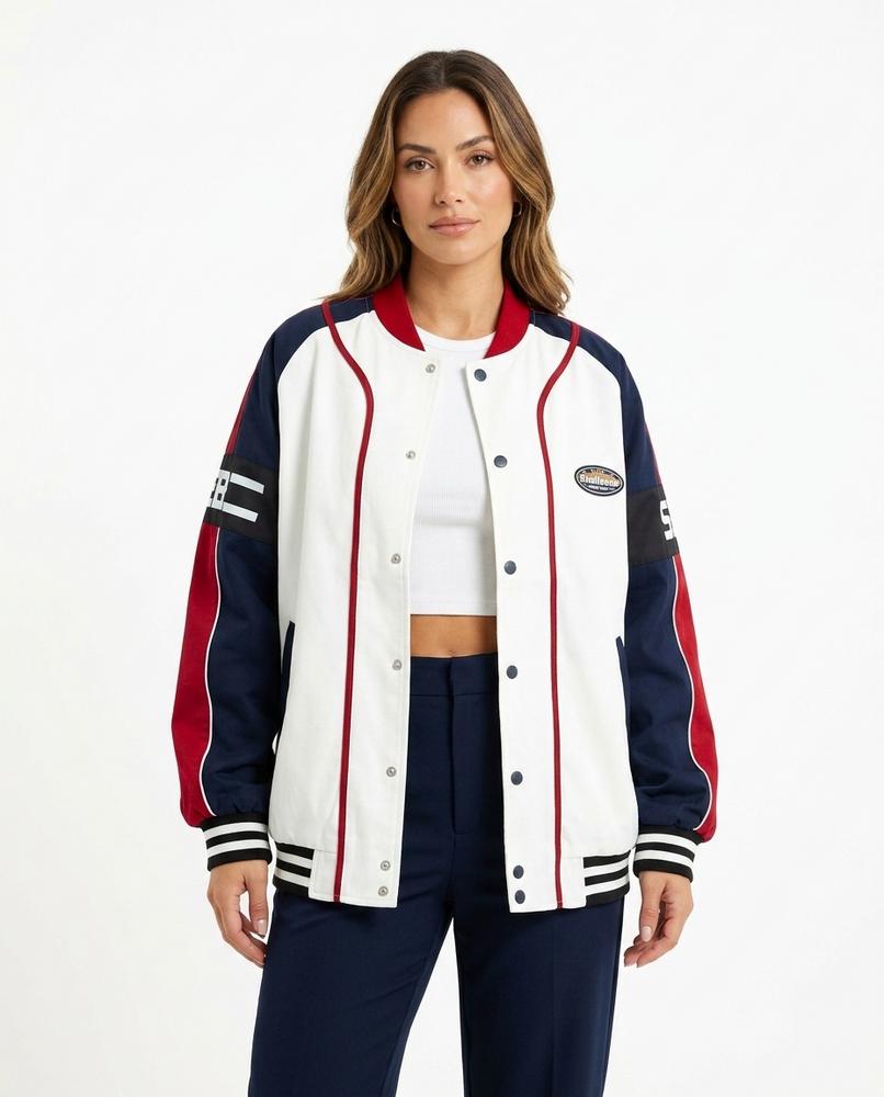 Heidi-Outlet - Kaven | Color-Block Snap-Button Jacket Unisex