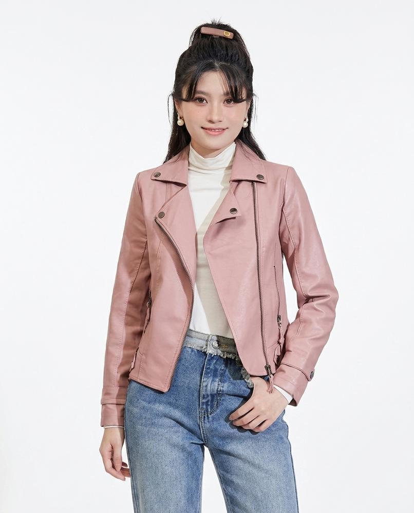 Heidi-Outlet - Sedar | Asymmetrical Fitted Leather Jacket Women