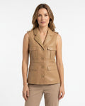 Heidi-Outlet - Calan | Leather Tailored Vest Women