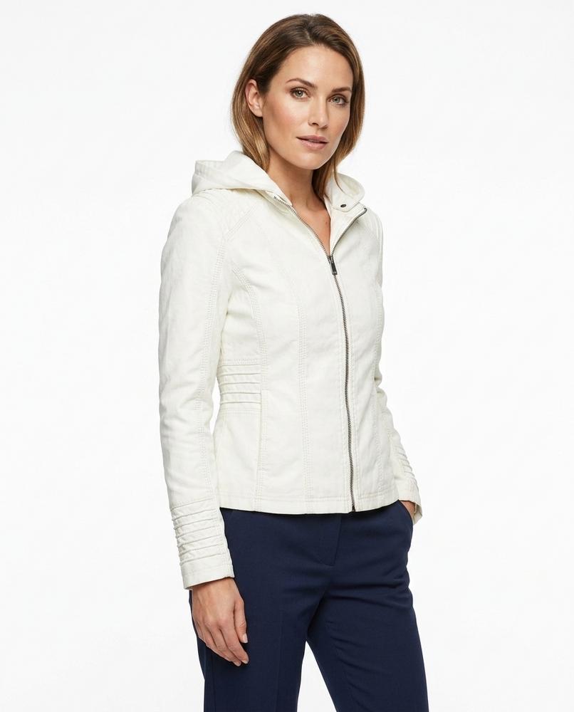 Heidi-Outlet - Arsan | Hooded Faux Leather Jacket Women