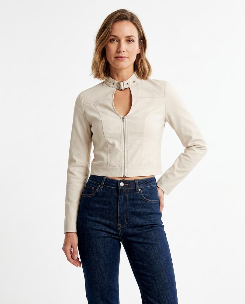 Heidi-Outlet - Razan | Cropped Zippered Jacket Women