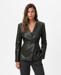 Heidi-Outlet - Comer | Faux Leather Fitted Blazer Women