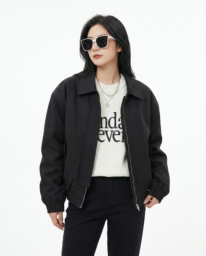 Heidi-Outlet - Tiral | Zip-Front Oversized Jacket Unisex