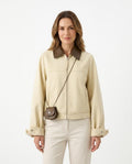 Heidi-Outlet - Lanal | Zip-Up Contrast-Collar Jacket Women