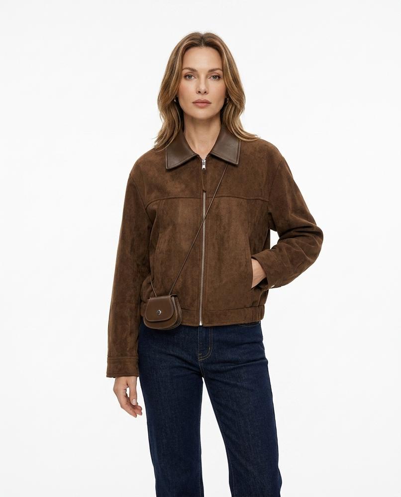 Heidi-Outlet - Lanal | Zip-Up Contrast-Collar Jacket Women