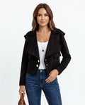 Heidi-Outlet - Lanav | Faux Suede Button-Front Jacket Women