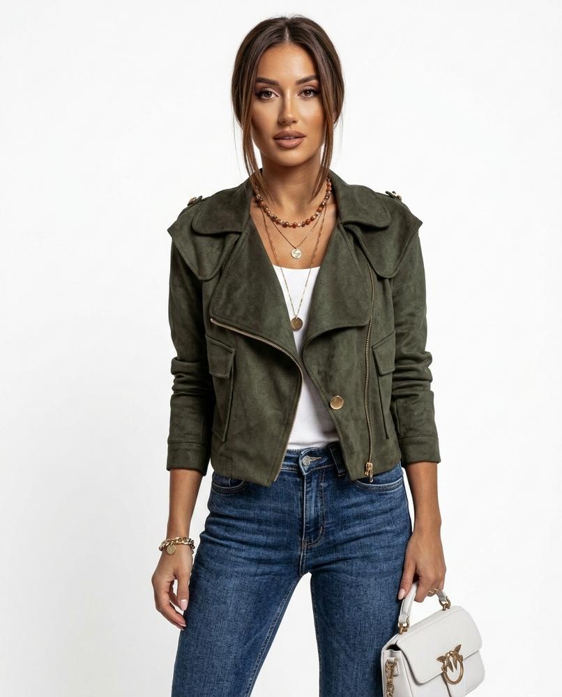 Heidi-Outlet - Lanav | Faux Suede Button-Front Jacket Women