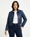 Heidi-Outlet - Arver | Zip-Up Cropped Leather Jacket Women