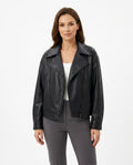 Heidi-Outlet - Radan | Faux Leather Asymmetrical Leather Jacket Women