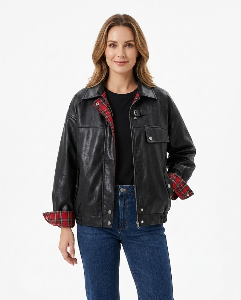 Heidi-Outlet - Miran | Plaid-Lined Relaxed-Fit Jacket Women