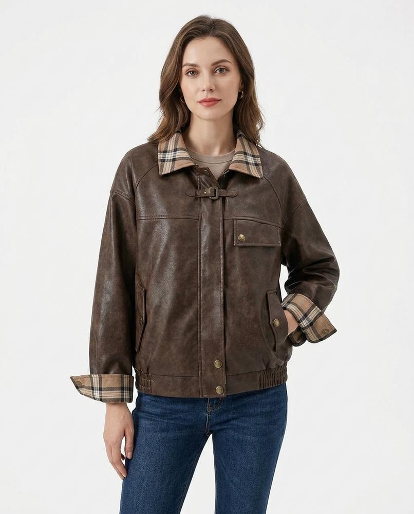 Heidi-Outlet - Miran | Plaid-Lined Relaxed-Fit Jacket Women
