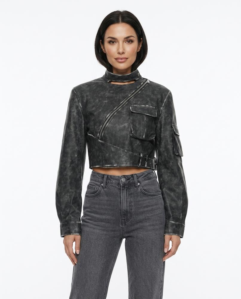 Heidi-Outlet - Lavin | Cropped Asymmetrical Jacket Women