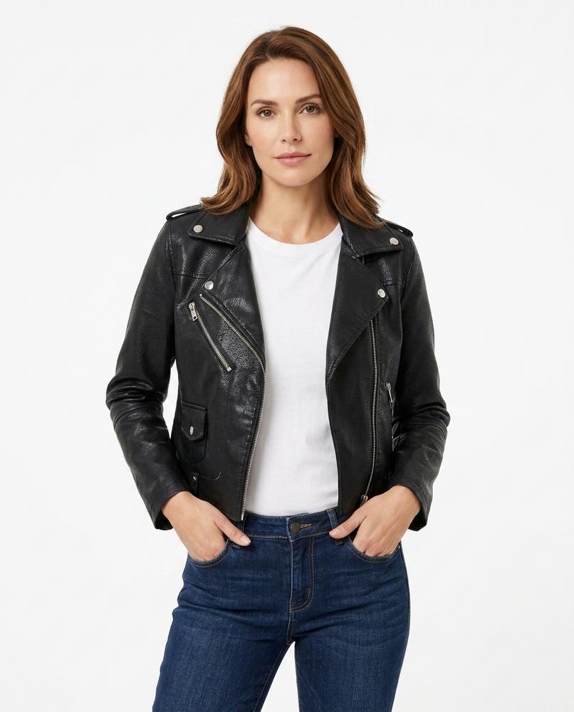 Heidi-Outlet - Alnal | Asymmetrical Tailored Leather Jacket Women