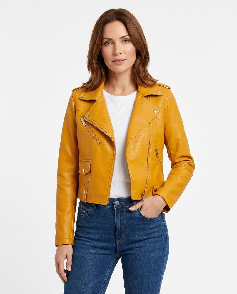 Heidi-Outlet - Alnal | Asymmetrical Tailored Leather Jacket Women