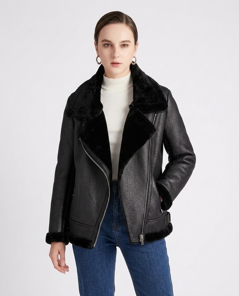 Heidi-Outlet - Misen | Shearling-Lined Asymmetrical Jacket Women