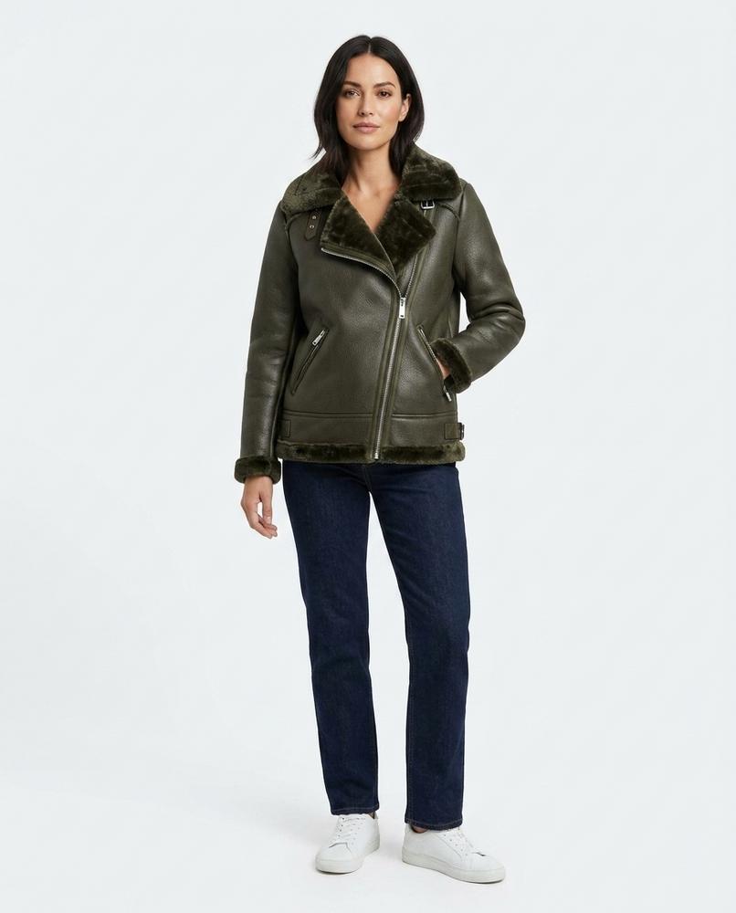 Heidi-Outlet - Misen | Shearling-Lined Asymmetrical Jacket Women