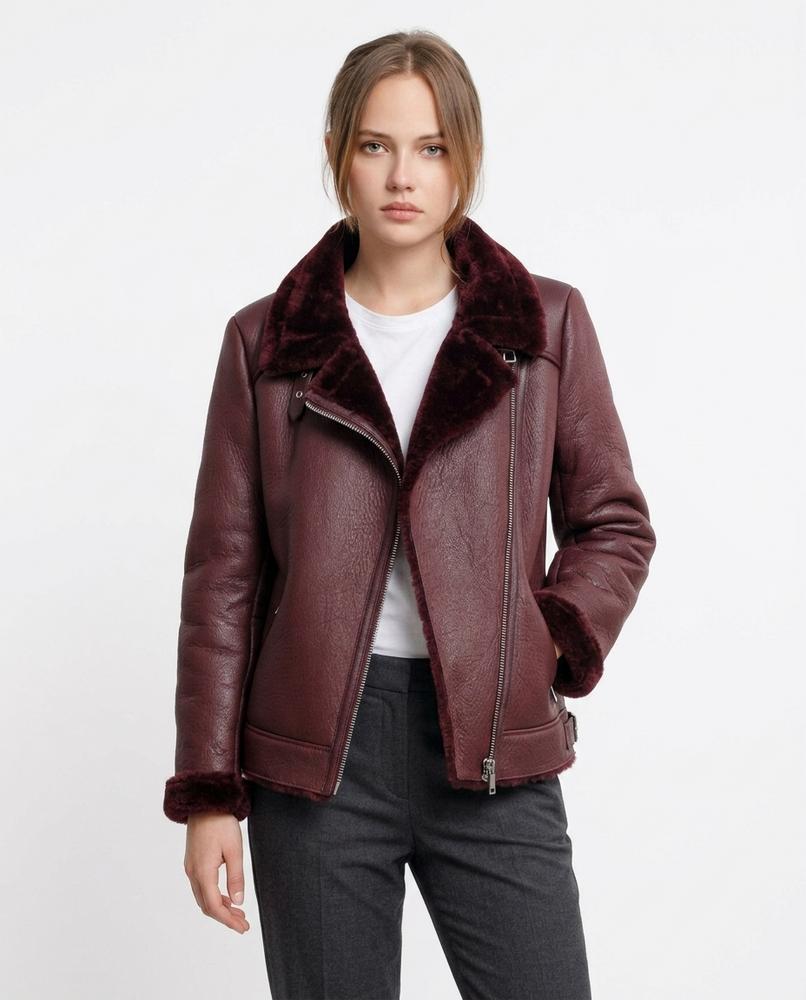 Heidi-Outlet - Misen | Shearling-Lined Asymmetrical Jacket Women