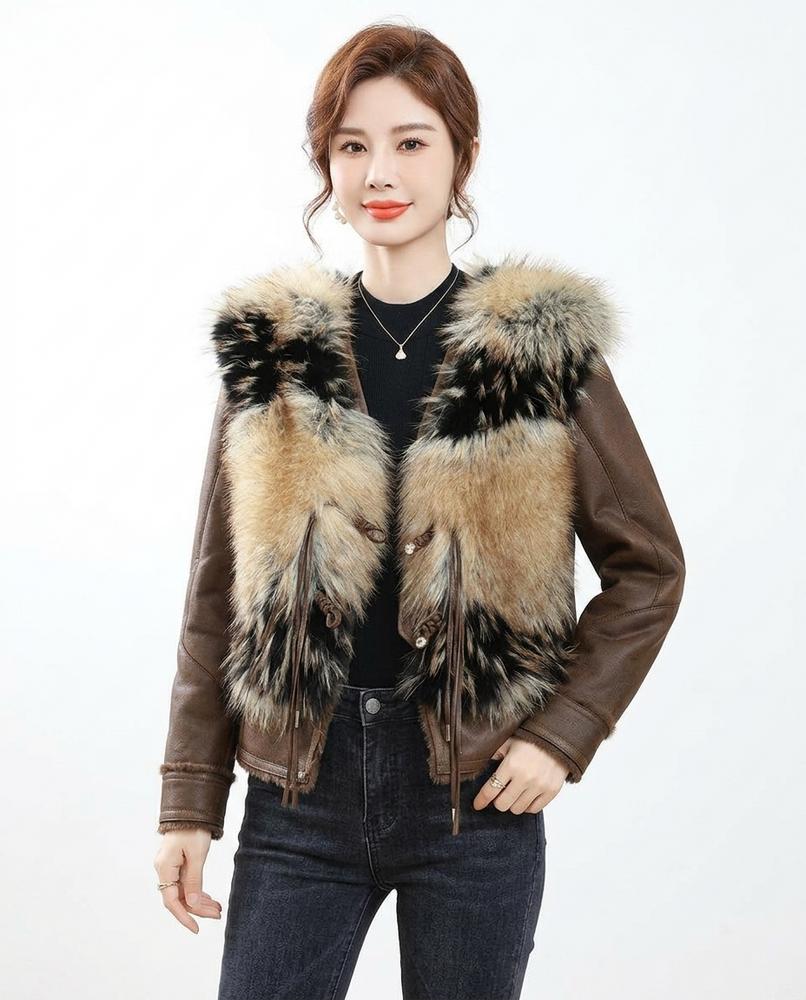 Heidi-Outlet - Sedan | Fur-Trimmed Cropped Jacket Women
