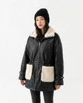 Heidi-Outlet - Nidan | Faux-Leather Shearling-Trim Jacket Women